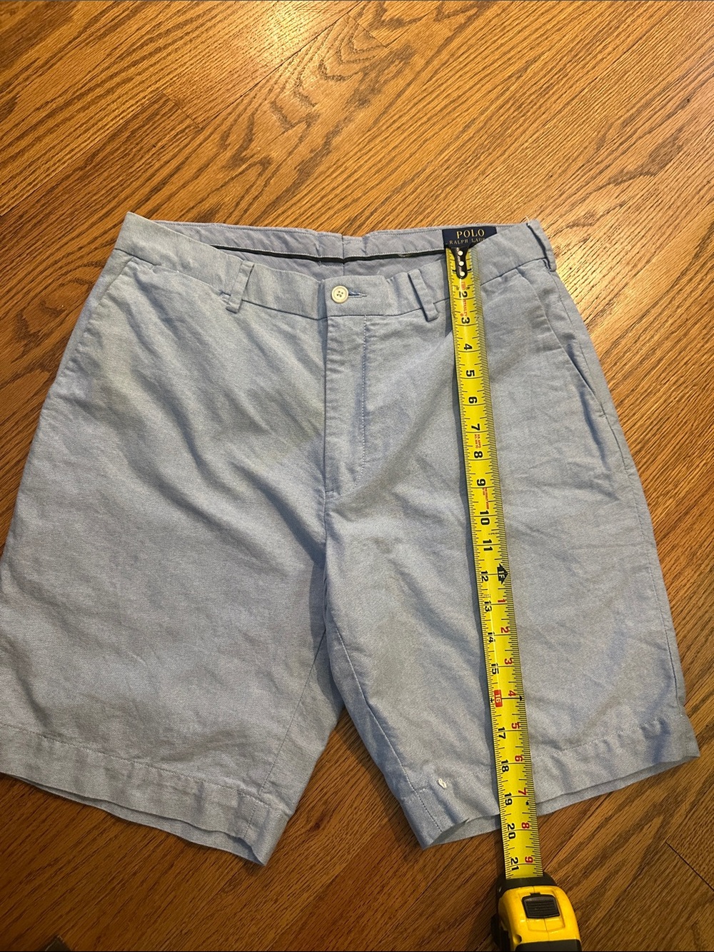 Polo Ralph Lauren Classic Fit Blue Chino Shorts Size 32 Oxford Cotton